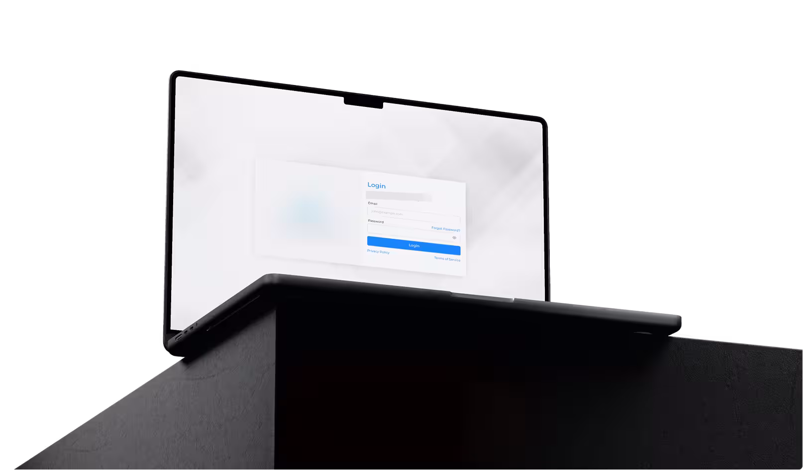 Producer contracting platform login on a laptop